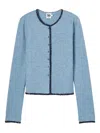 B+ab Button-embellished Cardigan In Blue