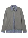 B+ab Button-front Layered Cardigan In Gray