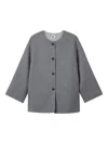 B+ab Button Scarf Jacket In Gray