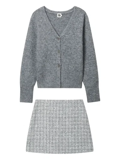 B+ab Button Skirt In Gray