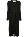 B+ab Button-up Glitter Cardigan Dress Set In Black