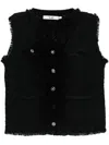 B+ab Button-up Vest Cardigan In 黑色