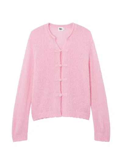 B+ab Buttoned Cardigan In Pink