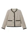B+ab Buttoned Contrast Trim Jacket In Multi