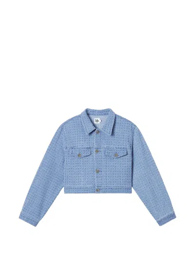 B+ab Buttoned Cotton Jacket In Blue