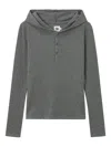 B+ab Buttoned Hoodie In Gray