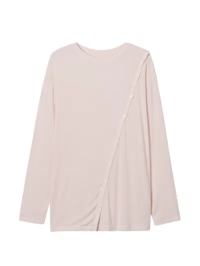 B+ab Buttoned Long-sleeve Top In Pink