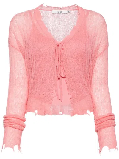B+ab Cardigan And Vest Set In Pink