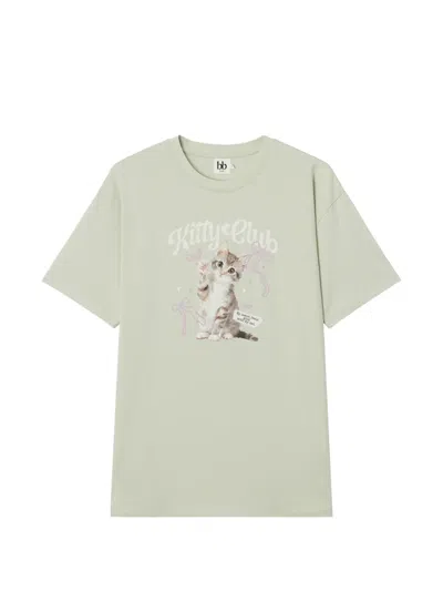 B+ab Cat-print T-shirt In Green