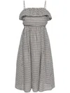 B+ab Check Pattern Midi-dress In 黑色