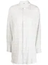 B+ab Check-pattern Shirt Set In White