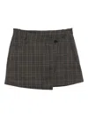 B+ab Checked Mini Skirt In Gray