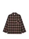 B+ab Check-pattern Button-up Shirt Jacket In Brown