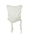 B+ab Check-pattern Ruffled Top In White