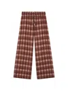 B+ab Check-pattern Trousers In Brown
