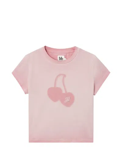 B+ab Cherry-print Crystal-embellished T-shirt In Pink