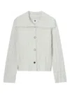 B+ab Collared Button Cardigan In White