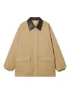 B+ab Collared Front-pockets Jacket In Neutral