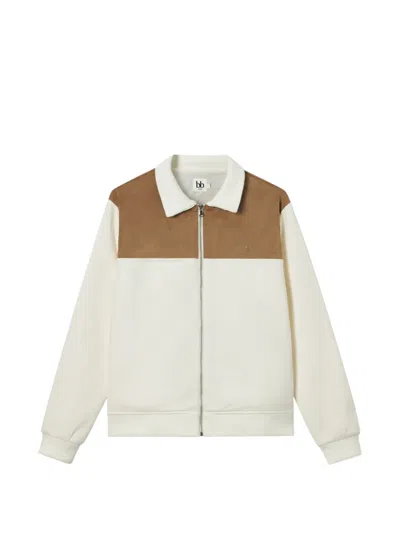 B+ab Colour-block Zip-up Jacket In White