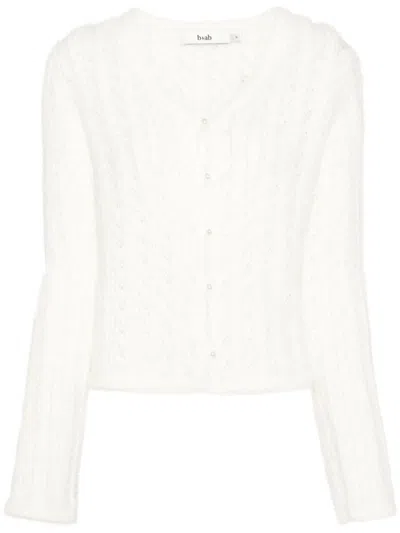 B+ab Contrast-knit Cardigan In Nude