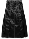 B+ab Contrast Stitching Midi Skirt In Black