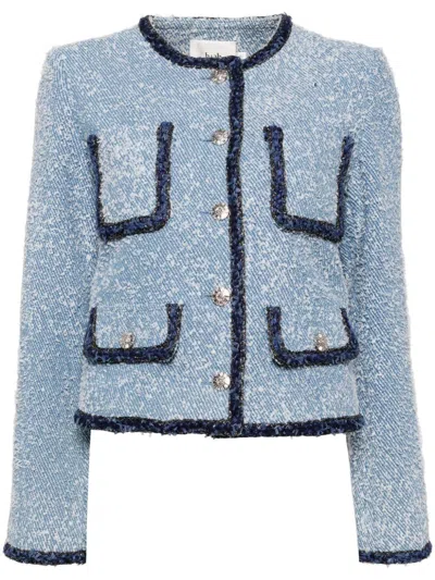 B+ab Contrasting-trim Jacket In Blue