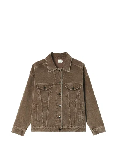 B+ab Corduroy-effect Jacket In Braun