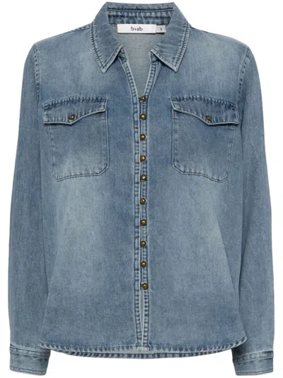 B+ab Cotton-blend Denim Shirt In 蓝色