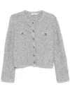 B+ab Crew Neck Cardigan In Grey