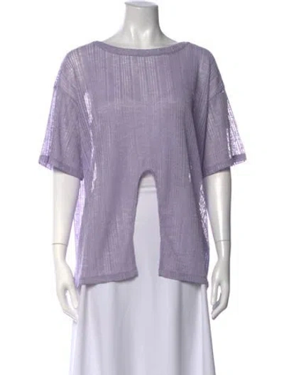 Pre-owned B+ab Crew Neck Short Sleeve Top In Purple