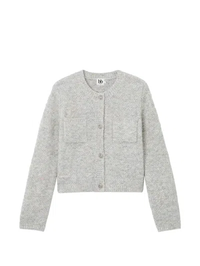 B+ab Crew-neck Cardigan In Gray