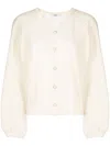 B+ab Crinkled Button-down Cardigan In Neutrals