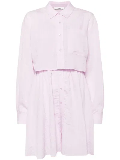 B+ab Crinkled Two-piece Dress Set In Pink