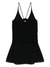 B+ab Crochet Top Skirt Set In Black