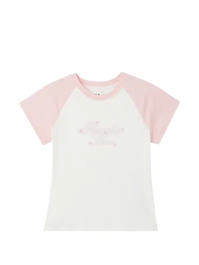 B+ab Crystal-embellished T-shirt In Pink