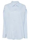 B+ab Cut-out Poplin Shirt In Blue