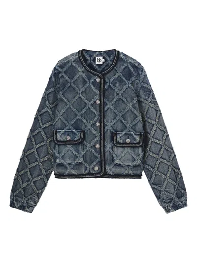 B+ab Diamond-pattern Pocket Jacket In Gray