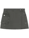 B+ab Distressed-effect Panelled Shorts In Grey