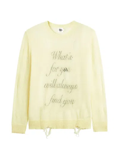 B+ab Distressed Sweater In Multi