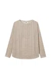 B+ab Distressed-knit Sweater In Neutrals
