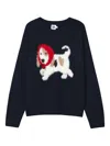 B+ab Dog-graphic Sweater In Blue