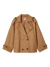 B+ab Double-breasted Short Trench Coat In Multi