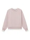 B+ab Double-layered Crew-neck Sweatshirt In Pink