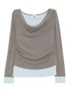 B+ab Double-layered Top In Gray