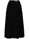 B+ab Draped Midi Skirt In Black