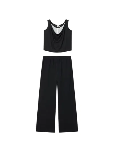 B+ab Draped Top And Trousers Set In Black