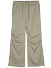 B+ab Drawstring-fastening Cotton-blend Trousers In Green