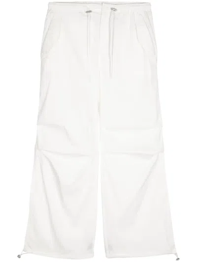 B+ab Drawstring-fastening Cotton-blend Trousers In White