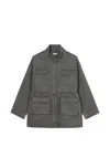 B+ab Drawstring Field Jacket In Gray