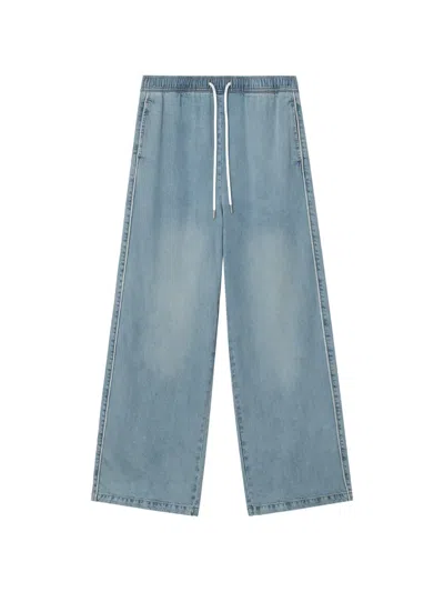 B+ab Drawstring Side-stripe Jeans In Blue